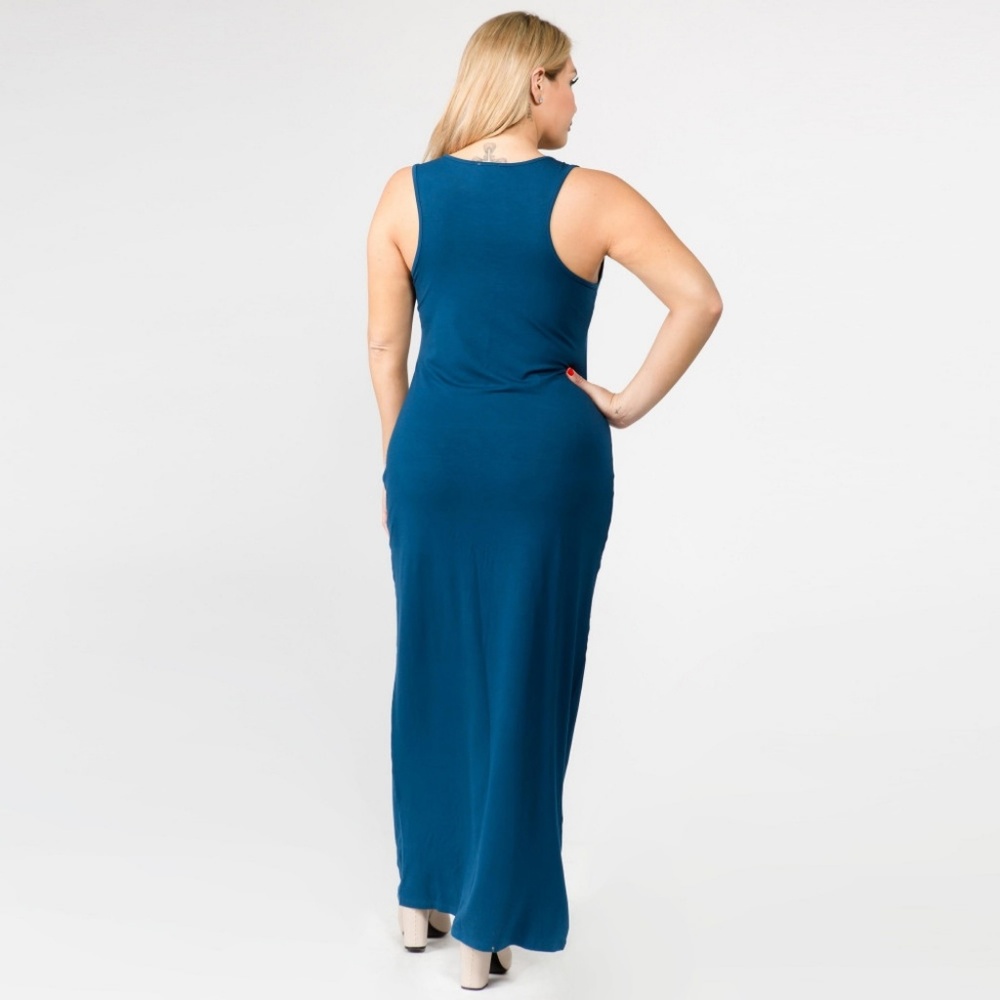 💥LAST ONE! Sleeveless Maxi Dress XL - Teal - Picture 2 of 5